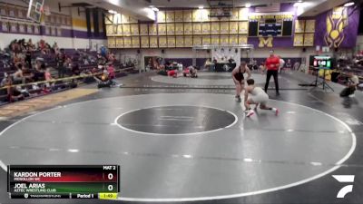 190 lbs Quarterfinal - Joel Arias, Aztec Wrestling Club vs Kardon Porter, Mogollon WC