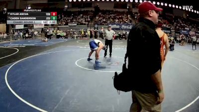 D 1 215 lbs Champ. Round 1 - Kylar Ascua, Terrebonne vs Caden Sanderson, Jesuit