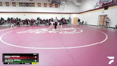 160 lbs Quarterfinal - Sierra Mefford, Palomar vs Valentia Ortega, Delta College