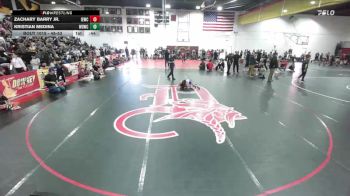 48-53 lbs Round 3 - Zachary Barry Jr., Inland Elite Wrestling Club vs Kristian Medina, Wolves Den Wrestling Club