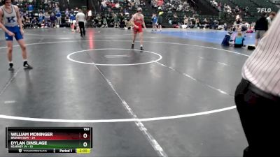 150 lbs Round 1 (16 Team) - William Moninger, Broken Bow vs Dylan Dinslage, Kearney JV