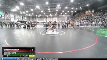 98 lbs Cons. Round 2 - Collin Bourassa, Team Real Life Wrestling vs Hudson Davis, Big Cat WC