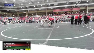 85 lbs Champ. Round 2 - Blake Eck, Brawlers vs Calvin Loveall, Team Central