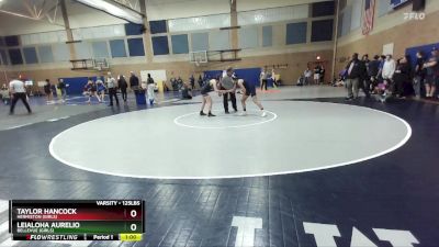 125lbs Cons. Round 2 - Taylor Hancock, Hermiston (Girls) vs Leialoha Aurelio, Bellevue (Girls)