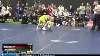 75 lbs Round 1 (6 Team) - Carter Nelson, South Dakota Storm vs Kayson Grant, Wyoming Gold