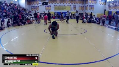 150 lbs Champ. Round 2 - Zeno Moore, Lake Highland Prep vs Brandon Lopez, Head Hunters