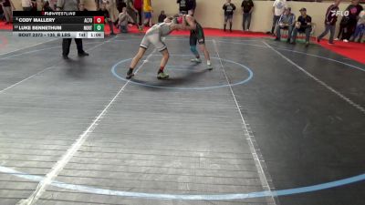 135_B lbs Quarterfinal - Cody Mallery, Altoona vs Luke Bennethum, Northern Lebanon