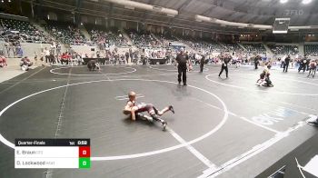 46 lbs Quarterfinal - Emerson Braun, Owasso Takedown Club vs Dylan Lockwood, Heat