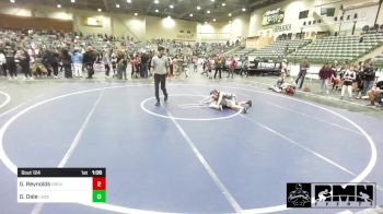 89 lbs Quarterfinal - Grant Reynolds, Oroville Rattlers vs Gavin Dale, Lassen Wrestling Association