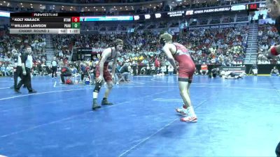 1A-150 lbs Champ. Round 2 - William Lawson, Pocahontas Area vs Kolt Knaack, North Tama