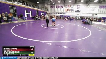 155 lbs Champ. Round 1 - Savannah Derrick, Hazen (Girls) vs Shanie Thomas, Hermiston