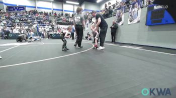 37 lbs Quarterfinal - Bodhi Berens, Blanchard Youth Wrestling Club vs Henry Howell, Henryetta Knights Wrestling Club