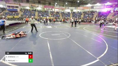 109 lbs Consi Of 8 #1 - Evony Orellana, Gunnison Middle School vs Solara Marquez, La Junta Tigers