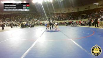 G5A-145 lbs Quarterfinal - Emzley Miller, Bethel-Girls vs Kylie Freeman, Tonkawa-Girls