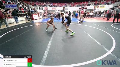 90 lbs Rr Rnd 2 - Korbyn Johnson, Checotah Matcats vs Rhett Powers, Tiger Trained Wrestling