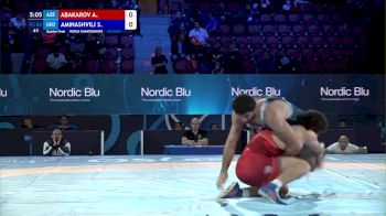 86 kg Quarterfinal - Abubakr Abakarov, Azerbaijan vs Sandro Aminashvili, Georgia