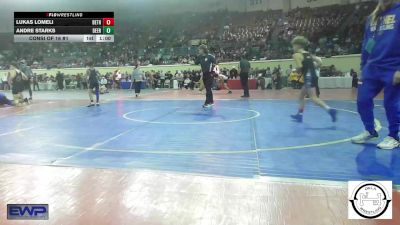 76 lbs Consi Of 16 #1 - Lukas Lomeli, Bethel vs Andre Starks, Deer Creek Wrestling