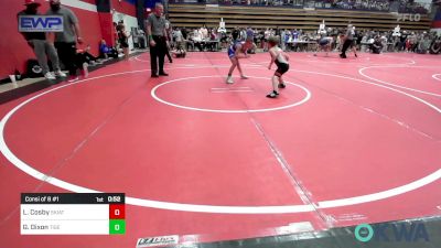 80 lbs Consi Of 8 #1 - Logan Cosby, Skiatook Youth Wrestling vs Greyson Dixon, Tiger Trained Wrestling