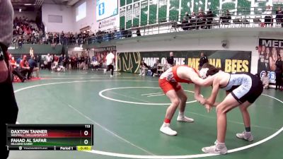 113 lbs Cons. Round 2 - Daxton Tanner, Westfall (Williamsport) vs Fahad Al Safar, Hilliard Darby