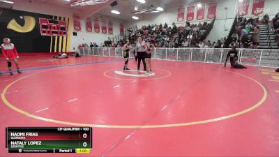 100 lbs Cons. Round 2 - Naomi Frias, Glendora vs Nataly Lopez, Cerritos