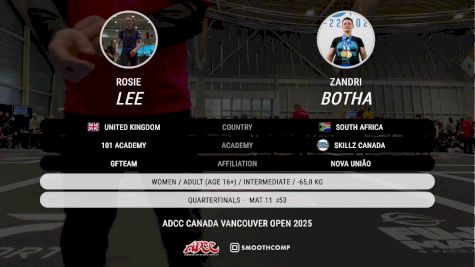 Rosie Lee vs Zandri Botha 2025 ADCC Vancouver Open