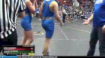 119 lbs Finals (8 Team) - Austin Gyorkos, Plainwell vs Nick Sawabini, Dundee Black