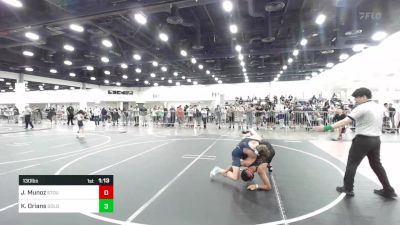 130 lbs Semifinal - Juan Munoz, Stout Wr Acd vs Kaeden Orians, Gold Rush Wrestling