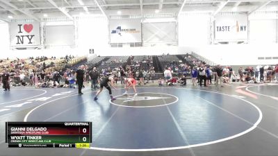 160 lbs Quarterfinal - Gianni Delgado, Saratoga Wrestling Club vs Wyatt Tinker, Crown City Wrestling Club