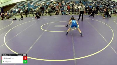 10U Boys - 84 lbs Champ. Round 1 - Subhan Ahmad, HeadHunters Wrestling Club vs Aiden May, Ohio