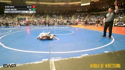 52 lbs Semifinal - Kyan Keys, MilLard South Wrestling Club vs Colby Meyer, Sebolt Wrestling Academy