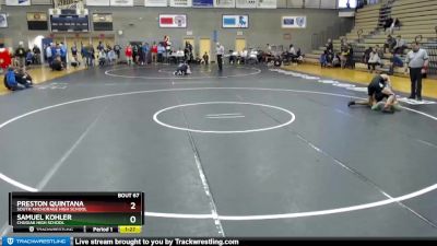 125 lbs Cons. Round 2 - SAMUEL KOHLER, Chugiak High School vs Preston Quintana, South Anchorage High School