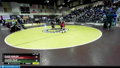 67 lbs 1st Place Match - Masten Felix, Oceanside Wresling Club vs Clace Hanlon, Goldrush Wrestling Academy