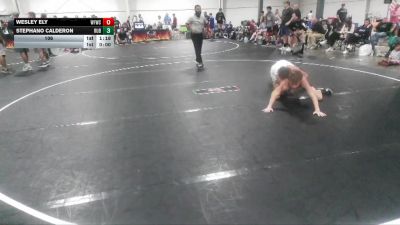 106 lbs Round 3 (4 Team) - Stephano Calderon, Reverence United Blue vs Wesley Ely, West Forsyth Wrestling Club