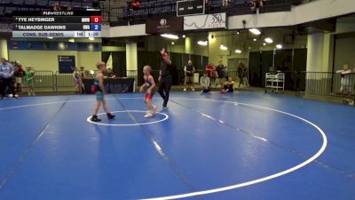 67 lbs Cons. Sub-semis - Tye Heysinger, Mustang Wrestling Club vs Talmadge Dawkins, Roundtree Wrestling Academy