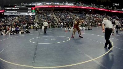 2A 132 lbs Cons. Round 1 - Tajion Heath, North Pitt High School vs James Paschal, John M. Morehead High School