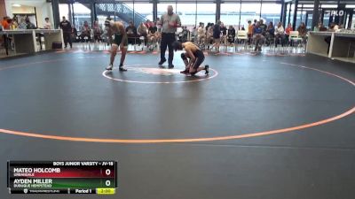 JV-18 lbs Round 2 - Mateo Holcomb, Urbandale vs Ayden Miller, Dubuque Hempstead