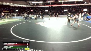 Girls 120 lbs Semifinal - Aleeciya Meredith, Franklin Pierce (Girls) vs Alexis Allen, Richland (Girls)