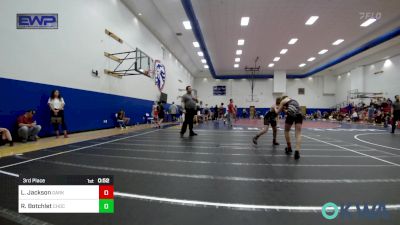 100 lbs 3rd Place - Lane Jackson, Darko Valley Wolf Pack vs Reid Botchlet, Choctaw Ironman Youth Wrestling