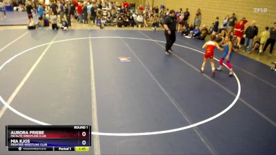 Round 1 - Aurora Priebe, MN Elite Wrestling Club vs Mia Kjos, Frontier Wrestling Club