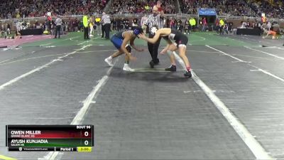 D1-132 lbs Champ. Round 1 - Owen Miller, Grand Blanc HS vs Ayush Kunjadia, Salem HS