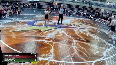 112 lbs Round 1 (4 Team) - Emma Dutt, Central Cass vs Emma Daledien, Milaca-Faith Christian