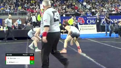 D4-106 lbs 1st Place Match - Nicholas Sorrow, Hudson Area HS vs Logan Gilbert, Martin HS