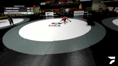 All Cadet Boys Freestyle Lower - 106 lbs 3rd Place Match - Mavrik Harrell, LAWC vs Carson Davies, Monster Garage Wrestling