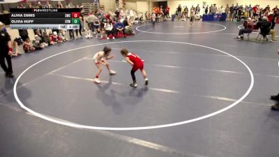 10U GIRLS - 67 lbs 1st Place Match - Alivia Emms, Simley Wrestling Club vs Olivia Huff, Centennial Youth Wrestling