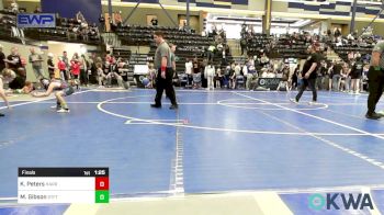 52 lbs Final - Kamden Peters, Harrah Little League Wrestling vs Myles Gibson, Standfast