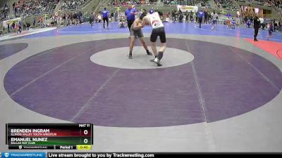 165 lbs Quarterfinal - Brenden Ingram, Illinois Valley Youth Wrestlin vs Emanuel Nunez, Dallas Mat Club