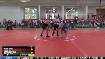 285 lbs Champ. Round 2 - Sergio Bueno, Ancilla College vs Kobe Hicks, Indiana Tech