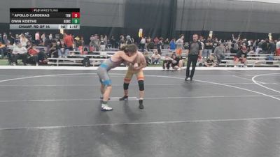 150 lbs Champ. Rd Of 16 - Apollo Cardenas, The Best Wrestler vs Owin Koethe, Big Game Wrestling Club