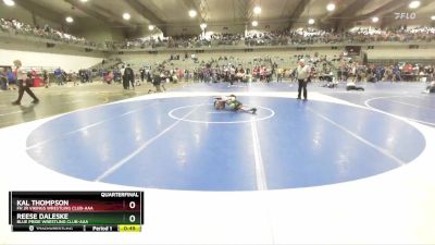 65 lbs Quarterfinal - Reese Daleske, Blue Pride Wrestling Club-AAA vs Kal Thompson, FH Jr Vikings Wrestling Club-AAA