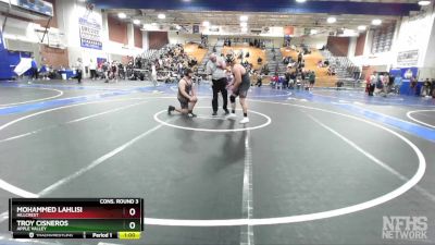 215 lbs Cons. Round 3 - Mohammed Lahlisi, Hillcrest vs Troy Cisneros, Apple Valley